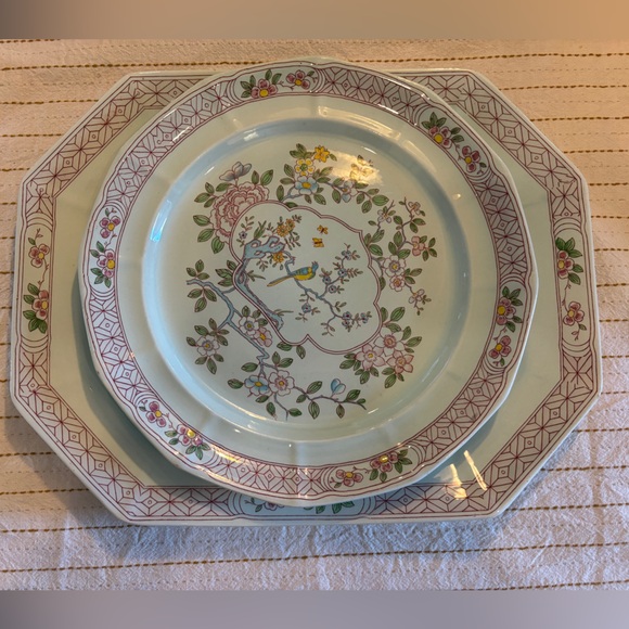 Antique Adams Calyx Ware Singapore Bird Serving Plate, 12”, Mint - Picture 5 of 6